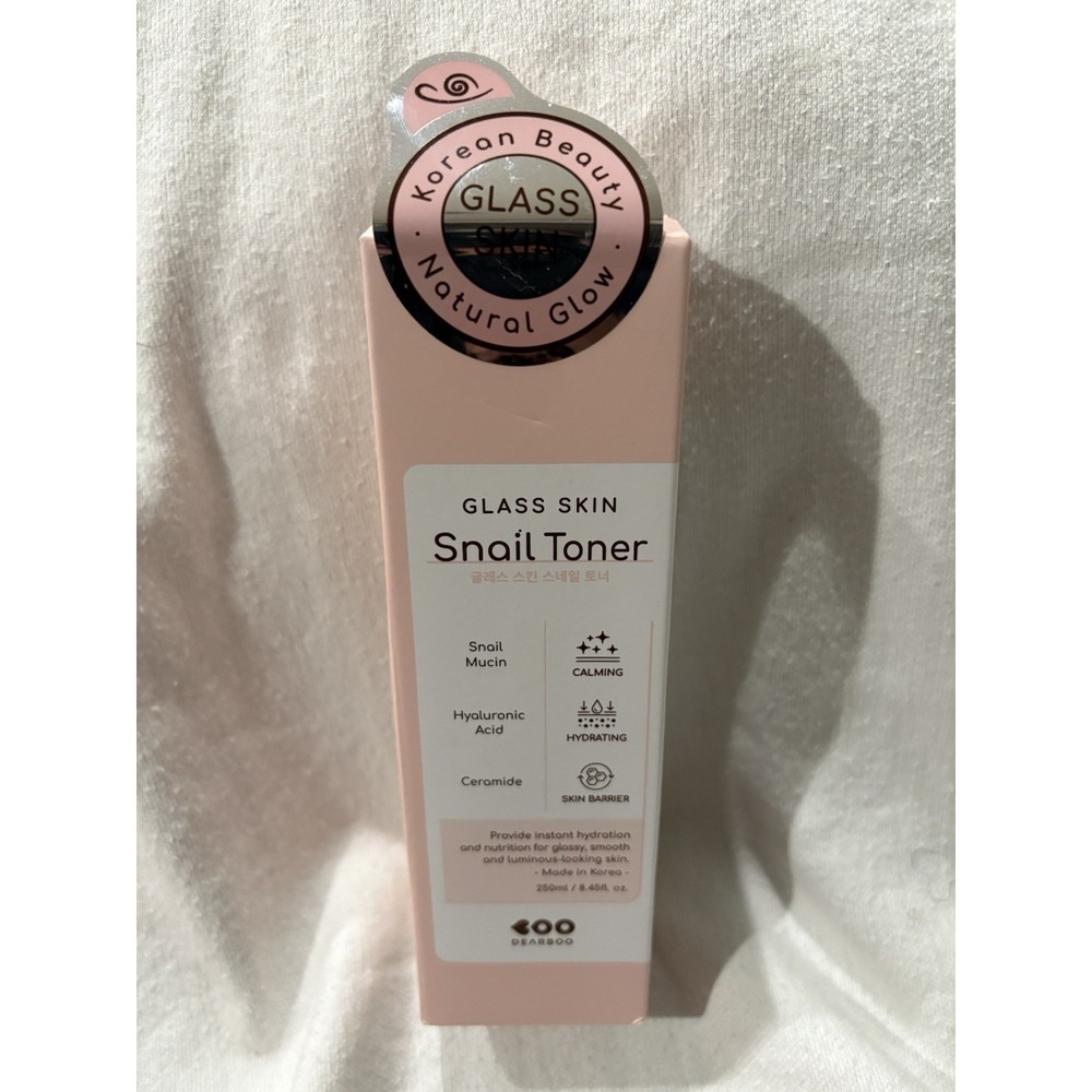 NEW Korean Dearboo Glass Skin Snail Toner 8.45fl.oz KOREAN BEAUTY Natural Glow